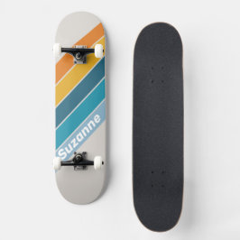 Retro Rainbow med Namn Mini Skateboard Bräda 18,5 Cm