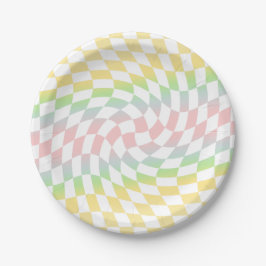 Retro Rainbow Pastel Checkes - förstorad kontrollp