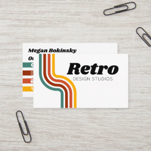 Retro Rainbow Rand Affärskort Visitkort