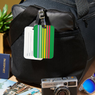 Retro Rainbow Rand Grönt Bagagebricka