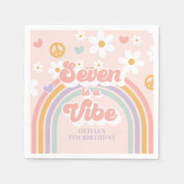 Retro Rainbow Seven är en stämning 7-årsdag Pappersservett