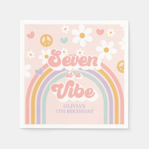 Retro Rainbow Seven är en stämning 7-årsdag Pappersservett