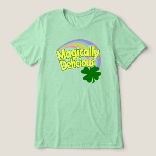 Retro Rainbow Shamrock T-shirt I Triblend-tyg