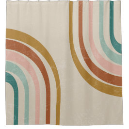 Retro Rainbow Shower Curtain