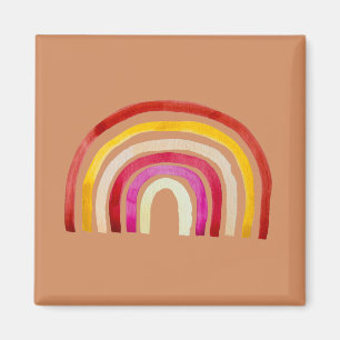 Retro Rainbow söt vattenfärg Magnet