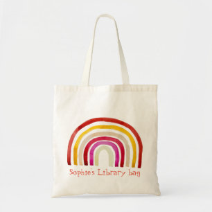 Retro Rainbow söt vattenfärg Tygkasse