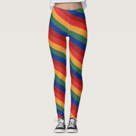 Retro Rainbow Stripes Regenbogen Regenbogenfarben Leggings