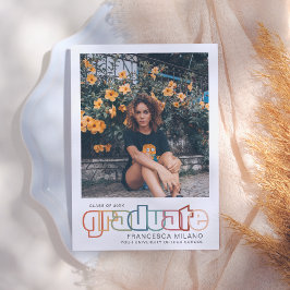 Retro | Rainbow Student Photo Notice Inbjudningar