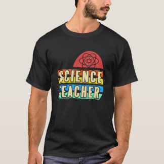 Retro Rainbow Vetenskapslärare Nördigt Fysik Stolt T Shirt