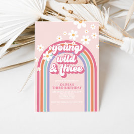 Retro Rainbow Young Wild Tre Inbjudan