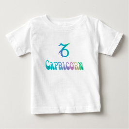 Retro Rainbow Zodiac Sign Capricorn Tee