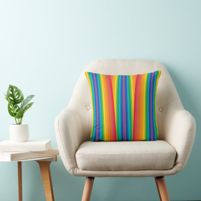 Retro Rainbows Dekorativ kudde (Stol)