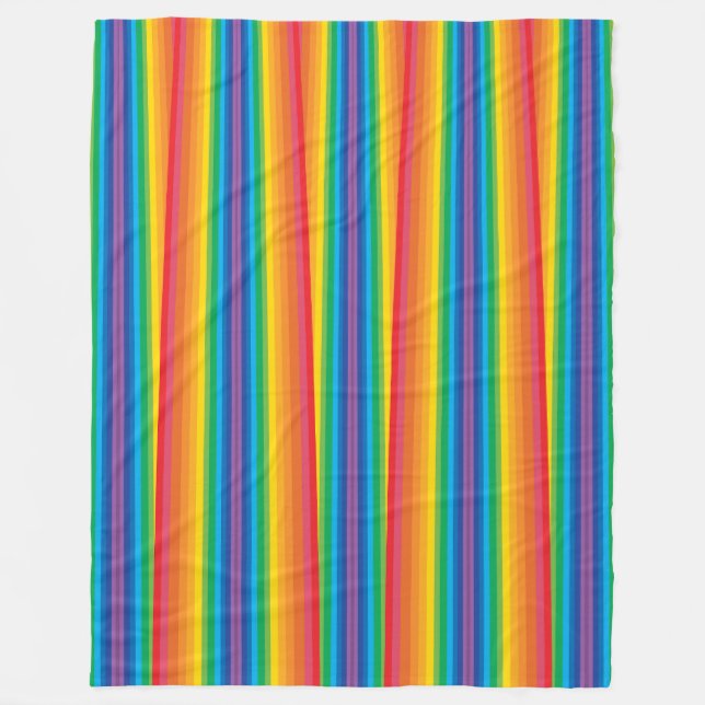 Retro Rainbows Fleece Blanket (3 storlekar) (Framsidan)