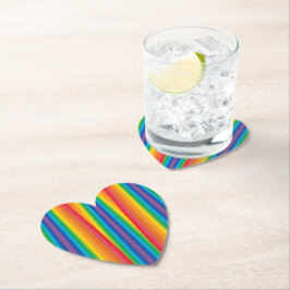 Retro Rainbows Pappra Underlägg Papper