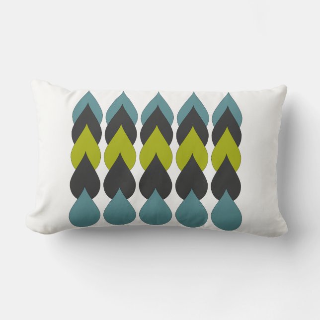 Retro Raindrops5 Lumbarkudde (Framsida)