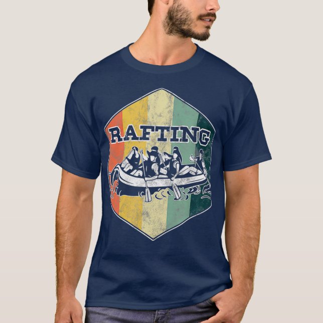 Retro Raiting Team Rafter Hobby Vatten sport T Shirt (Framsida)