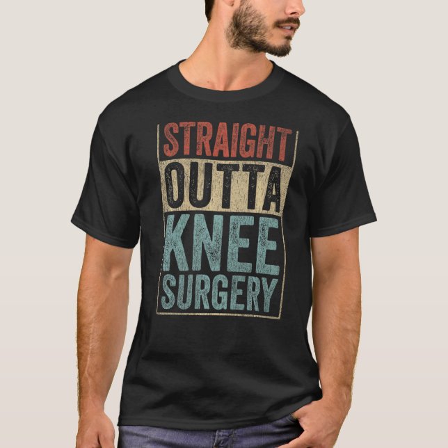 Retro Rak Outta Knee Surgery T Shirt (Framsida)