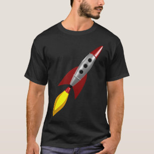 Retro raket 3d t-shirt