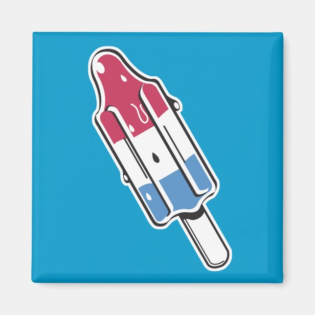 retro raket glass magnet (Framsidan)