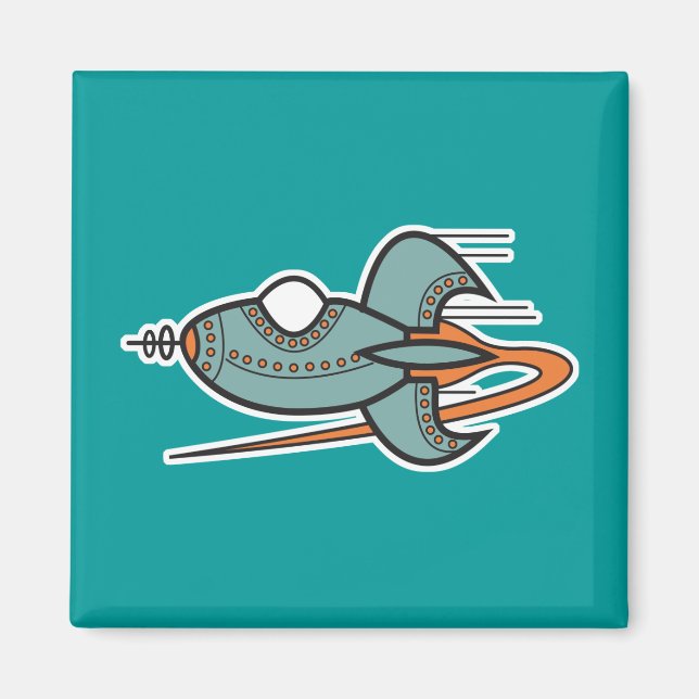 retro raket magnet (Framsidan)