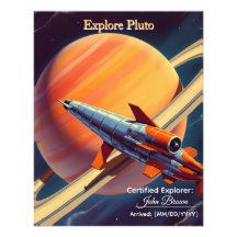 Retro raketstartaffisch - Vintage Space Age 