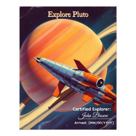 Retro raketstartaffisch - Vintage Space Age  Fototryck