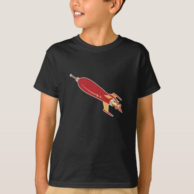 retro raketungdomt-skjorta t-shirt (Framsida)