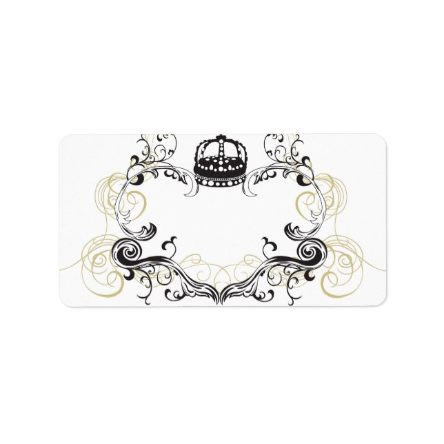 Retro ram-etikett adressetikett (Framsidan)