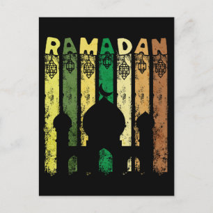 Retro Ramadan Mosque Vykort