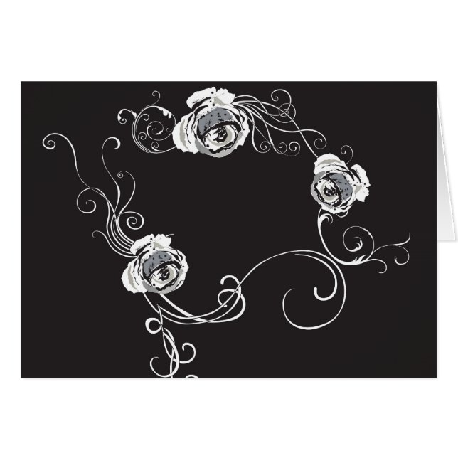 Retro ramkort hälsningskort (Framsidan Horizontal)