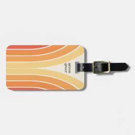 Retro Rand 70:s 80-sekundersGult för Orange Bagagebricka