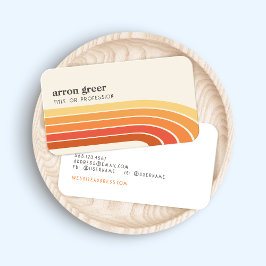 Retro Rand 70:s 80-sekundersGult för Orange Visitkort