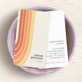 Retro Rand 70:s 80-sekundersGult för Orange Visitkort