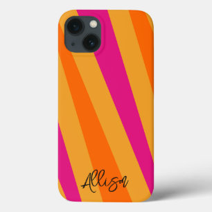 Retro rand 70-talets Orange Mustard Groovy