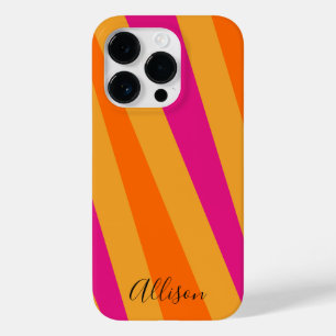 Retro rand 70-talets Rosa Orange Mustard Groovy