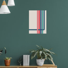 Retro Rand Abstrakt design Poster