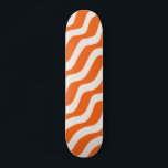 Retro Rand Abstrakt Linjer Orange Vintage Vågar Mini Skateboard Bräda 18,5 Cm<br><div class="desc">Modern Abstrakt Diagonal Linjer - Orange och Cream White.</div>