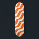 Retro Rand Abstrakt Linjer Orange Vintage Vågar Mini Skateboard Bräda 18,5 Cm<br><div class="desc">Modern Abstrakt Diagonal Linjer - Orange och Cream White.</div>