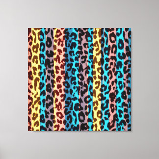Retro Rand Animal Print Päls of Leopard Canvastryck
