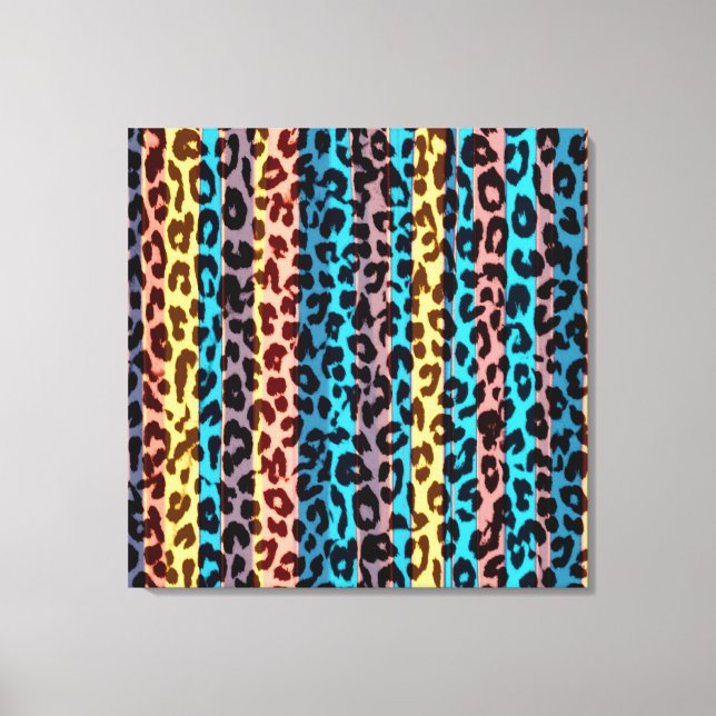 Retro Rand Animal Print Päls of Leopard Canvastryck (Framsida)
