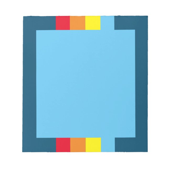 Retro Rand-Anteckningsblock (marinblå multipelfärg Anteckningsblock (Framsida)