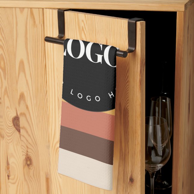 Retro Rand Business Company Logotyp Välkommen 60s  Kökshandduk (Thirds Fold)