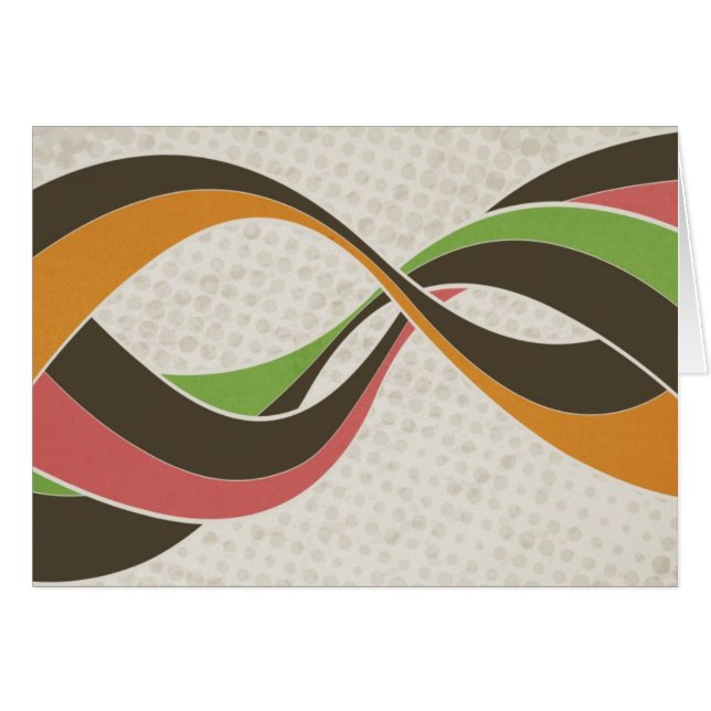 Retro rand hälsningskort (Framsidan Horizontal)
