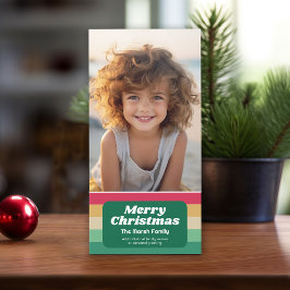 Retro Rand jul-Lodrät Photo Julkort