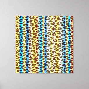Retro rand leopard päls abstrakt struktur canvastryck