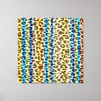 Retro rand leopard päls abstrakt struktur canvastryck