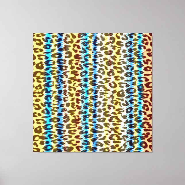 Retro rand leopard päls abstrakt struktur canvastryck (Framsida)