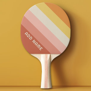 Retro Rand Mönster Coral Rosa vintage vibe Pingisracket