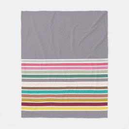 Retro Rand Mönster Fleece Blanket