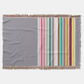 Retro Rand Mönster Vävd Throw Blanket Filt